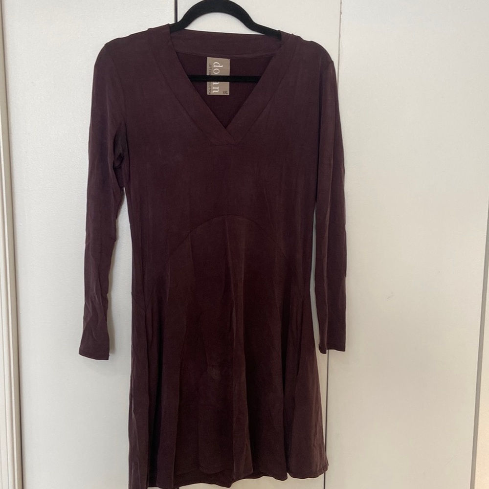 Anthropologie purple swing dress with pockets